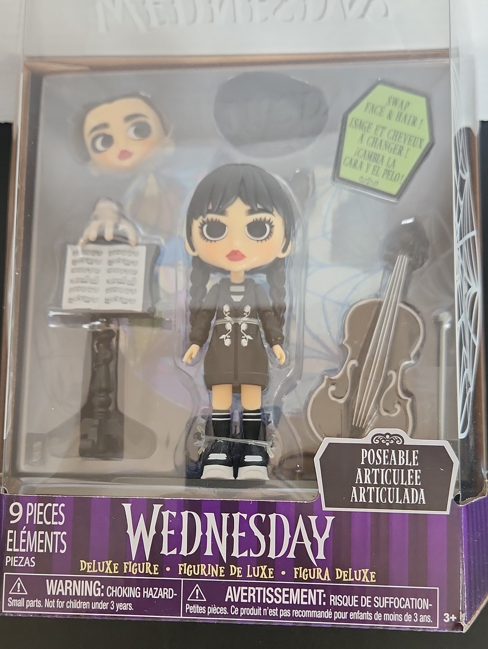 Wednesday Deluxe Poseable Figure - Black - Official